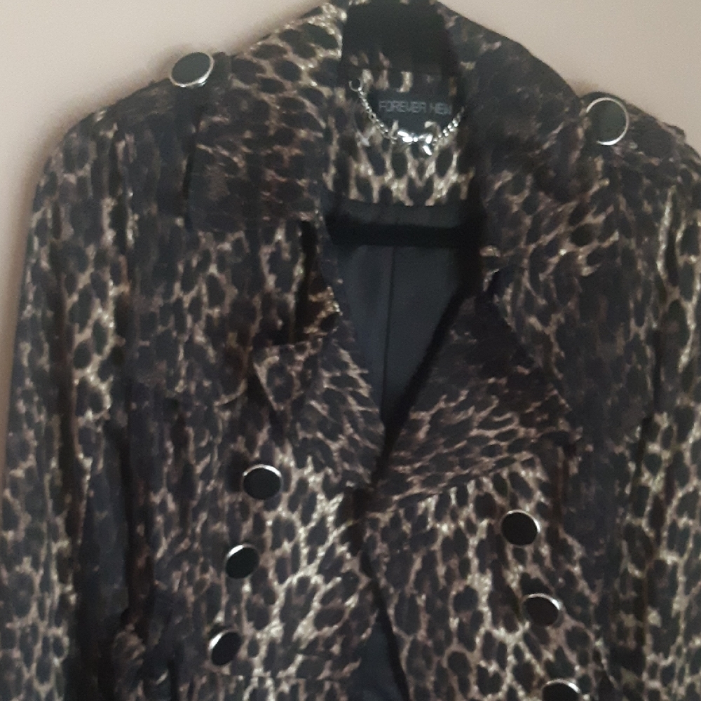 Forever New Leopard Print Trench Coat